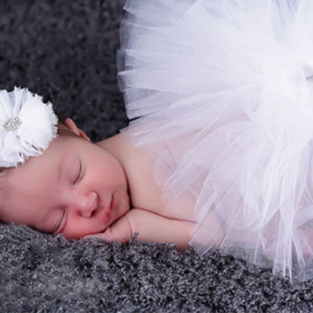 Newborn Photography Tutu Skirt & Headband