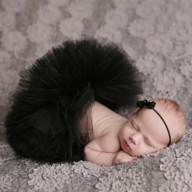 Newborn Photography Tutu Skirt & Headband