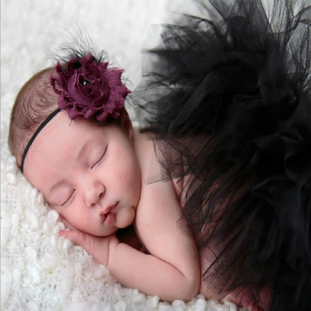 Newborn Photography Tutu Skirt & Headband