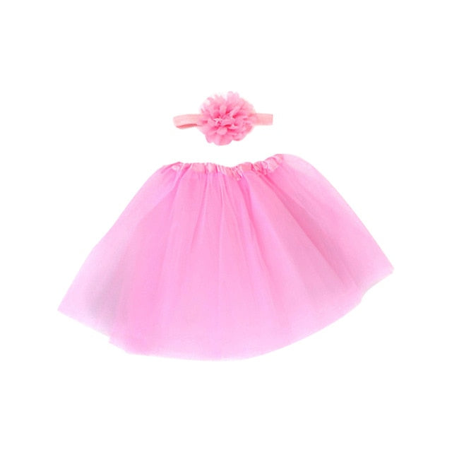 Newborn Photography Tutu Skirt & Headband