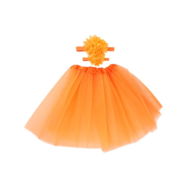 Newborn Photography Tutu Skirt & Headband