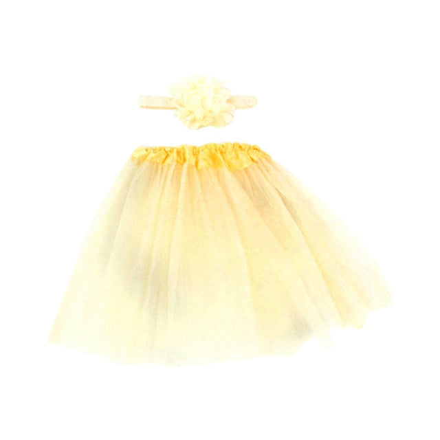 Newborn Photography Tutu Skirt & Headband