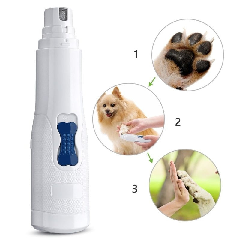 Electric Pet Nail Grinder File Trimmer Grooming Tool