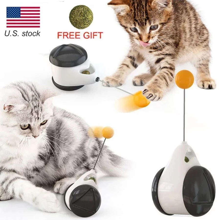 Tumbler Cat Toy with Wheels Automatic