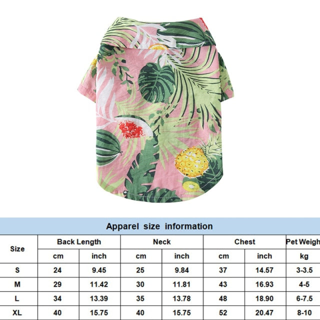 Floral Printed Hawaii Style for Pet