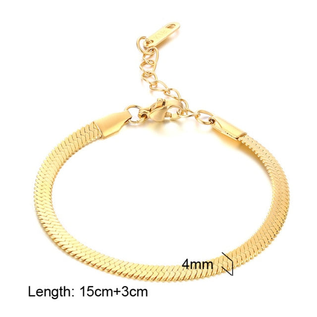 Gold Chain Bracelet Stainless Steel