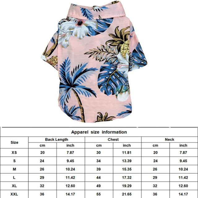 Floral Printed Hawaii Style for Pet