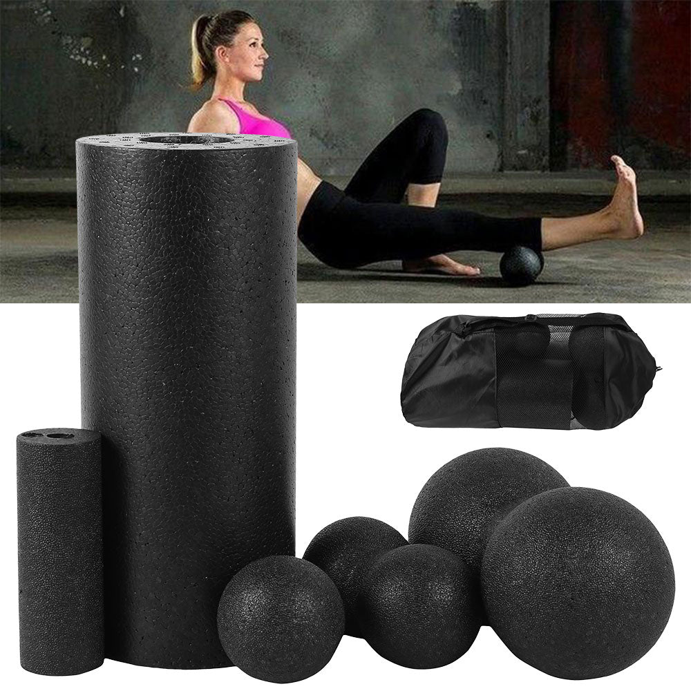 Yoga Massage Roller & Fitness Ball Foam Roller Set