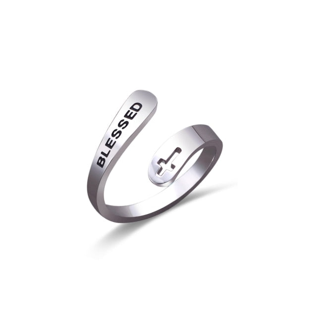 Faith Adjustable Stainless Steel Ring